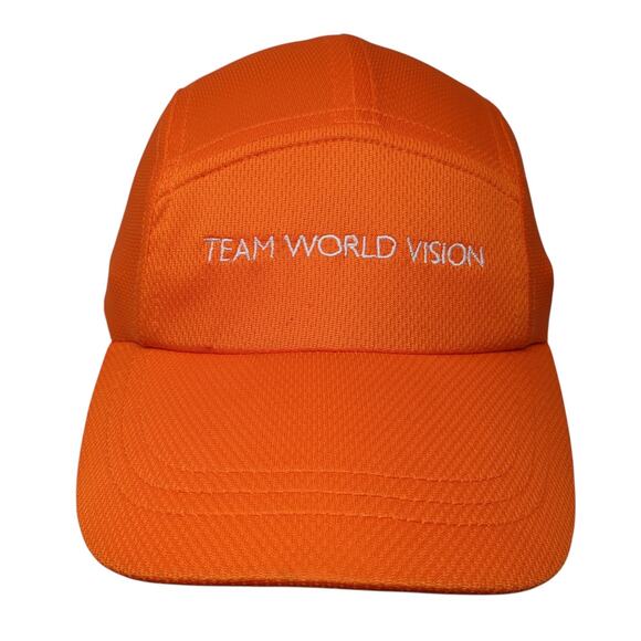 Team World Vision Slideback 5 Panel Hat Orange One Size Headsweats - Picture 1 of 10